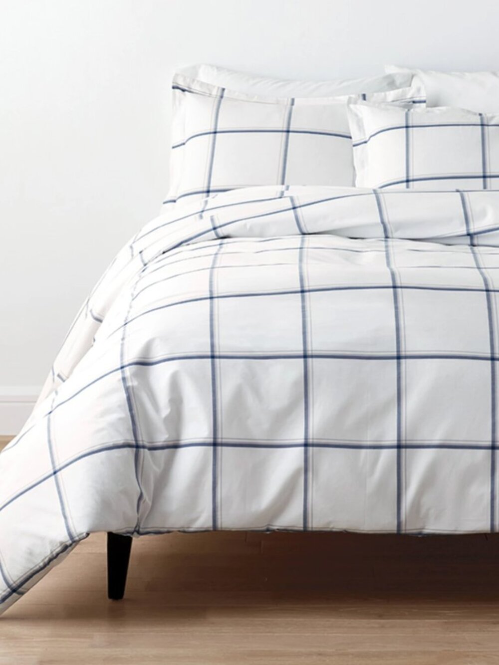 Tailored Stripes and Plaids Classic Cool Cotton Percale Bed Duvet Cover - Window